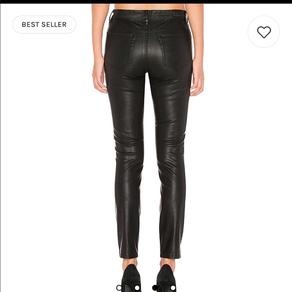 BLANKNYC Black Mid Rise Skinny Leather Pants - Picture 2 of 8